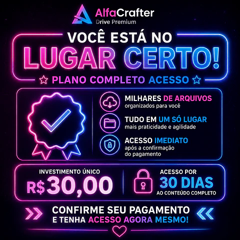 Acesso ao Drive AlfaCrafter | 30 Dias