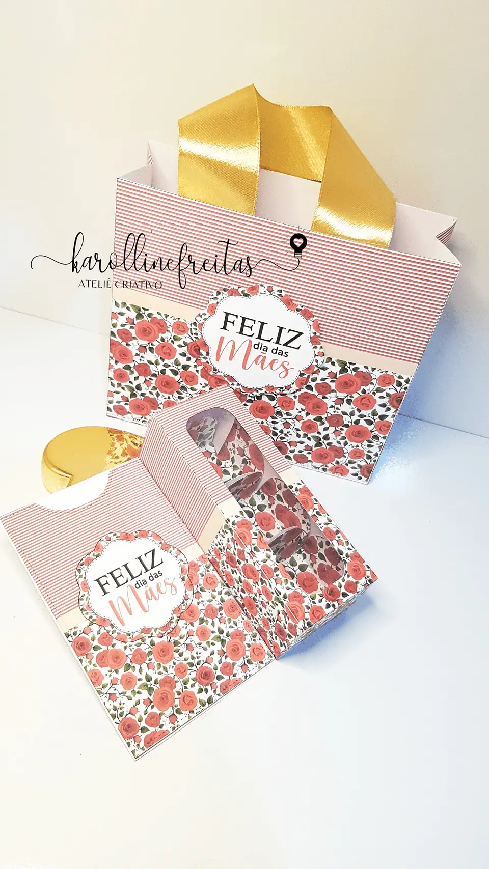 Bolsinha e Caixa Esmalte Lixa + Cartão Dia das Mães 1