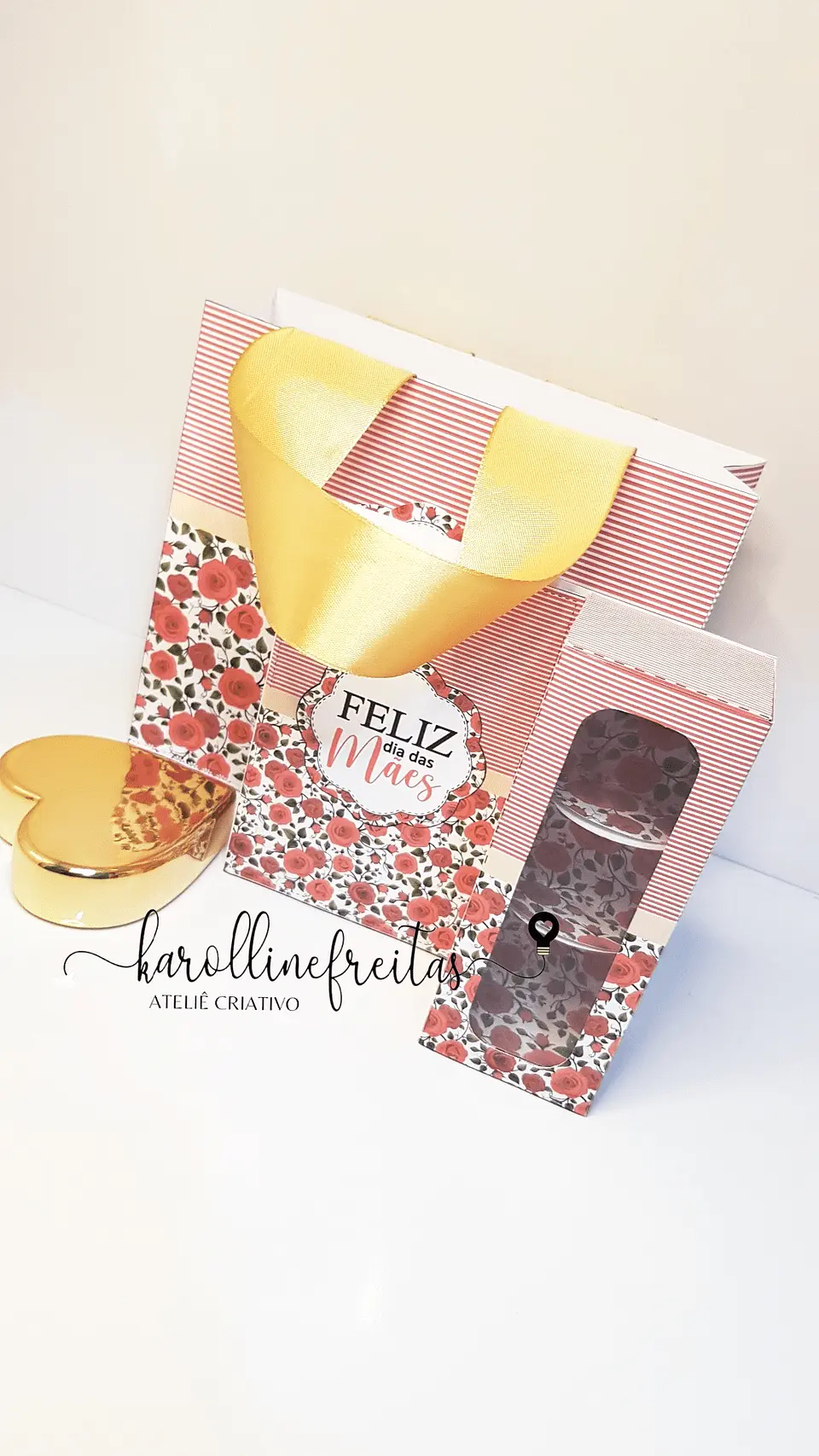 Bolsinha e Caixa Esmalte Lixa + Cartão Dia das Mães 5