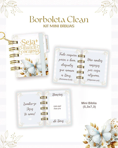 Arquivo Kit Mini Biblia - Borboleta Clean