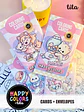 Arquivo Digital Colorindo Cards + Envelopes Kawaii - Thumbnail 1