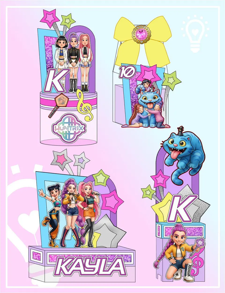 Arquivo de Corte Kit Festa Guerreiras do Kpop 1