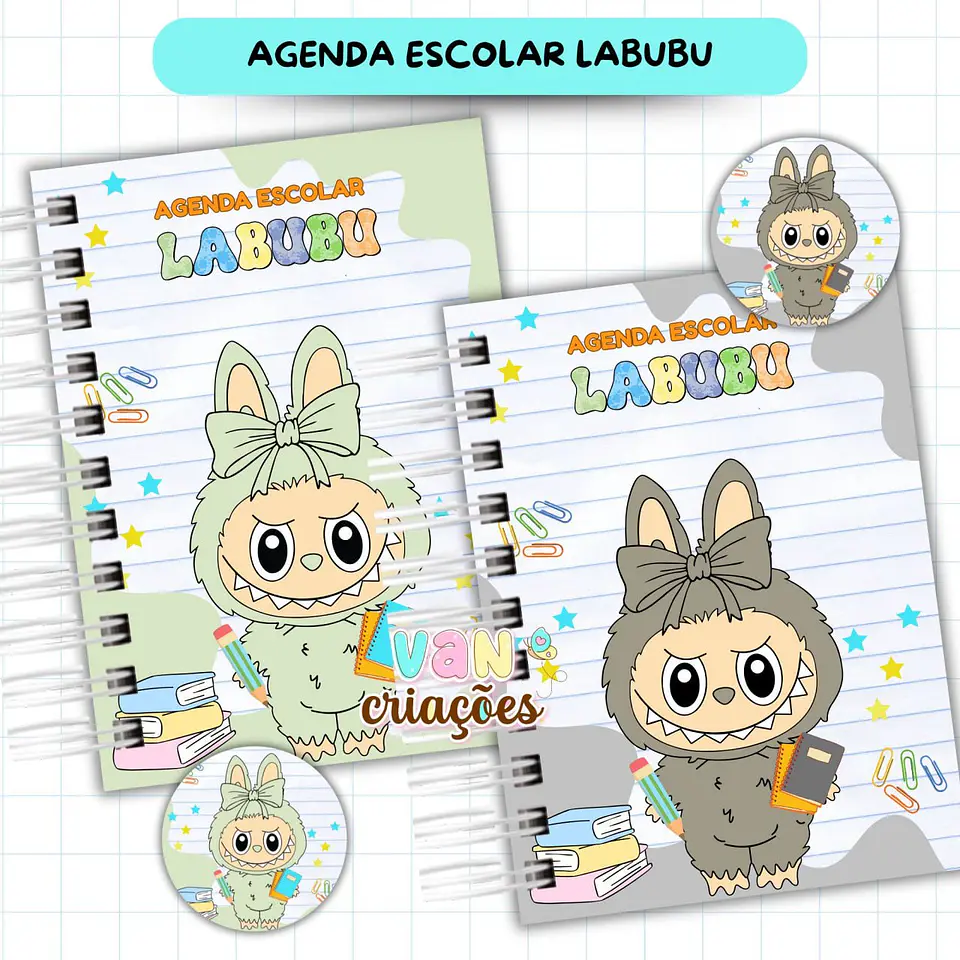 Arquivo Digital Agenda Escolar Labubu Menino 2026 2
