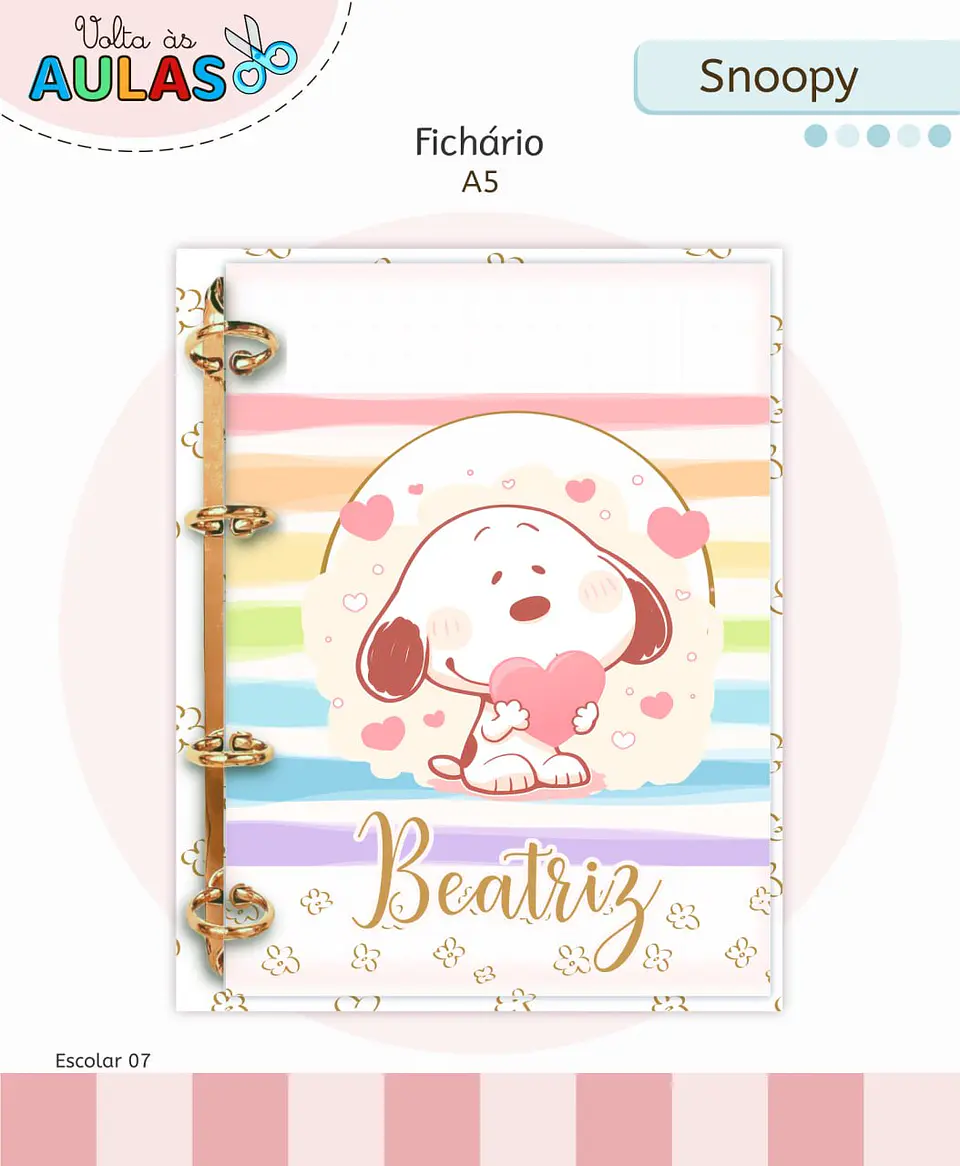Arquivo Digital Pack Volta ás Aulas Escolar 2026 Snoopy 6