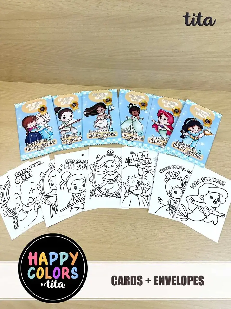 Arquivo de Corte Cards + Envelopes Princesas 2 1