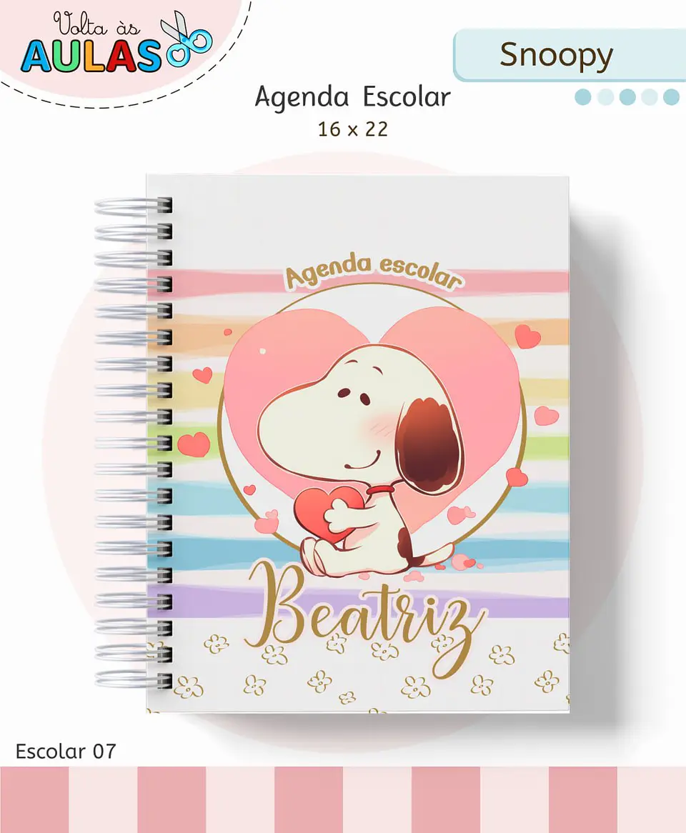 Arquivo Digital Pack Volta ás Aulas Escolar 2026 Snoopy 8