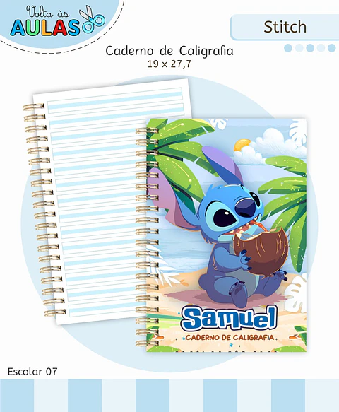Arquivo Digital Pack Volta ás Aulas Escolar 2026 Stitch
