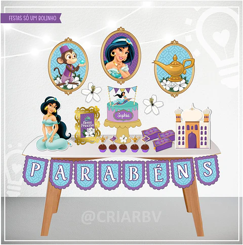 Arquivo de Corte Kit Festa Jasmine