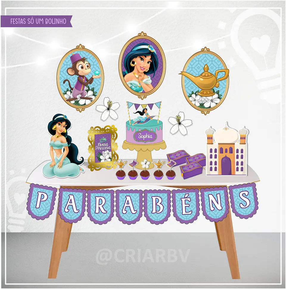 Arquivo de Corte Kit Festa Jasmine 1