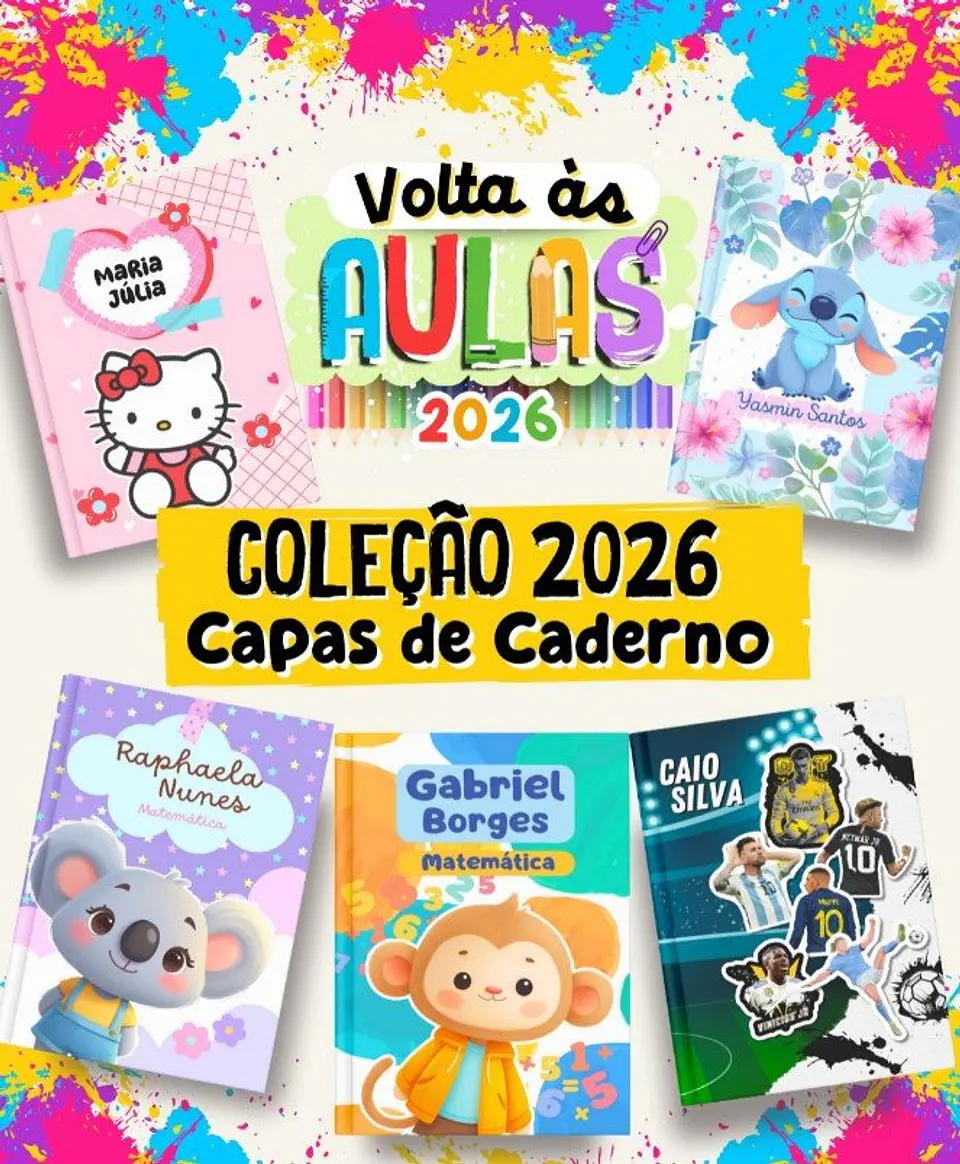 Arquivo Digital Capas de Caderno Volta às Aulas 2026 1