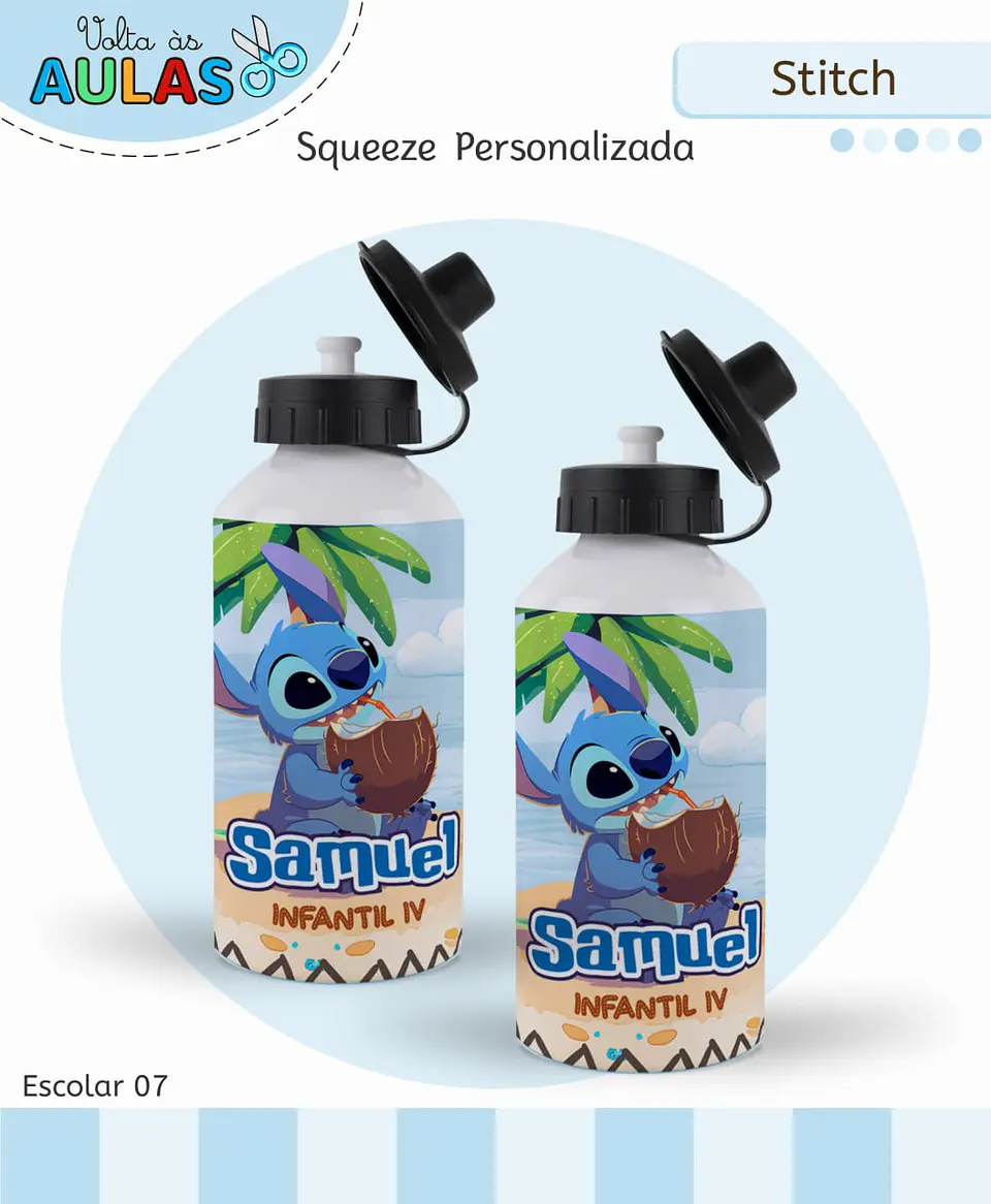 Arquivo Digital Pack Volta ás Aulas Escolar 2026 Stitch 8