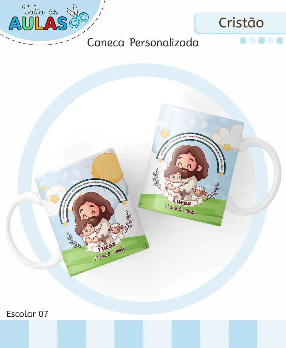 Arquivo Digital Pack Volta ás Aulas Escolar 2026 Cristão Menino 7