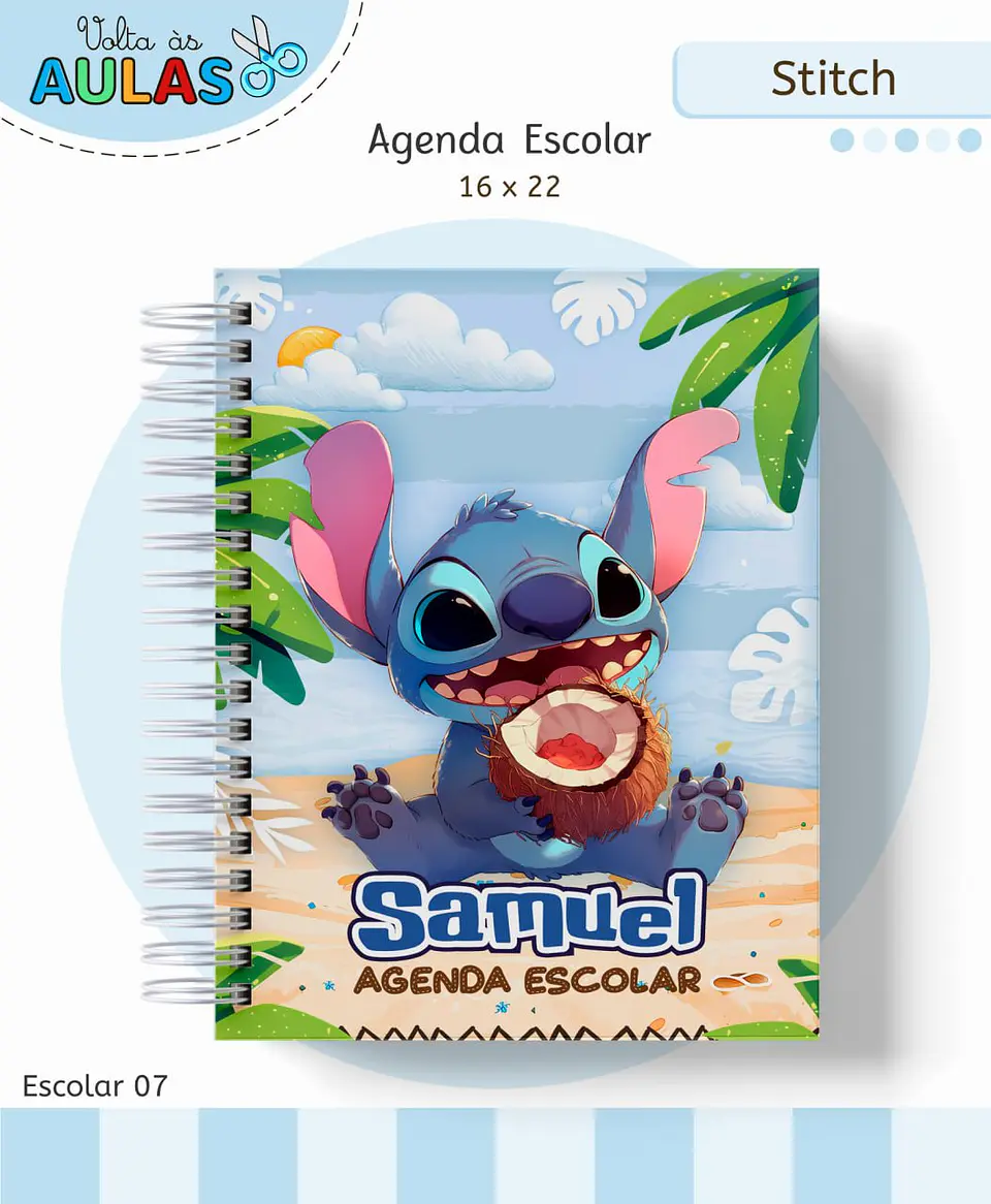 Arquivo Digital Pack Volta ás Aulas Escolar 2026 Stitch 9