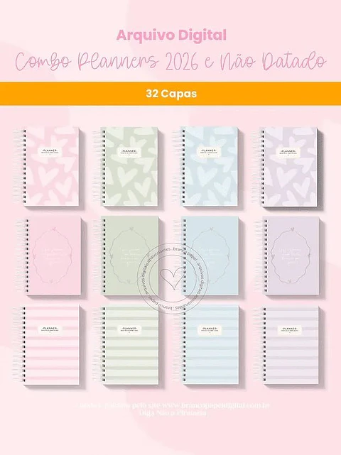 Arquivo Digital Combo Planners 2026 e Não Datado