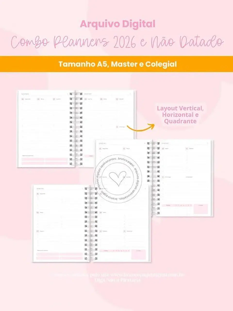 Arquivo Digital Combo Planners 2026 e Não Datado 5