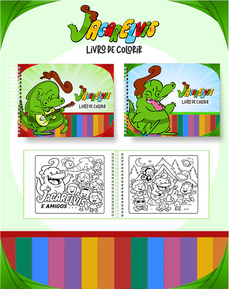 Arquivo Digital Livro de Colorir Jacarelvis