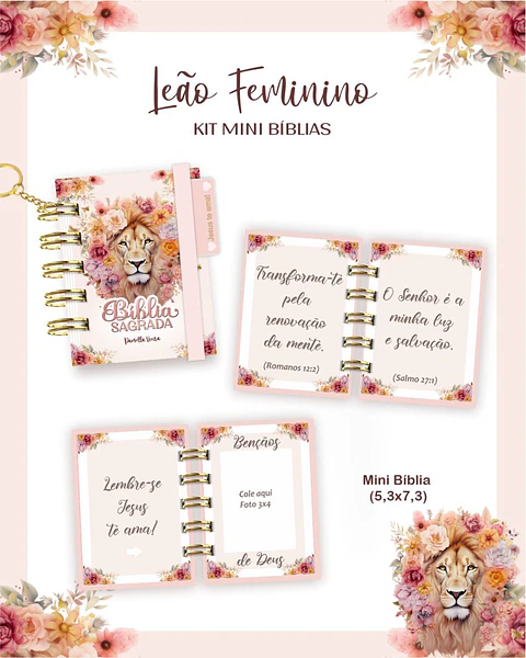 Arquivo Kit Mini Bíblia - Leão Feminino