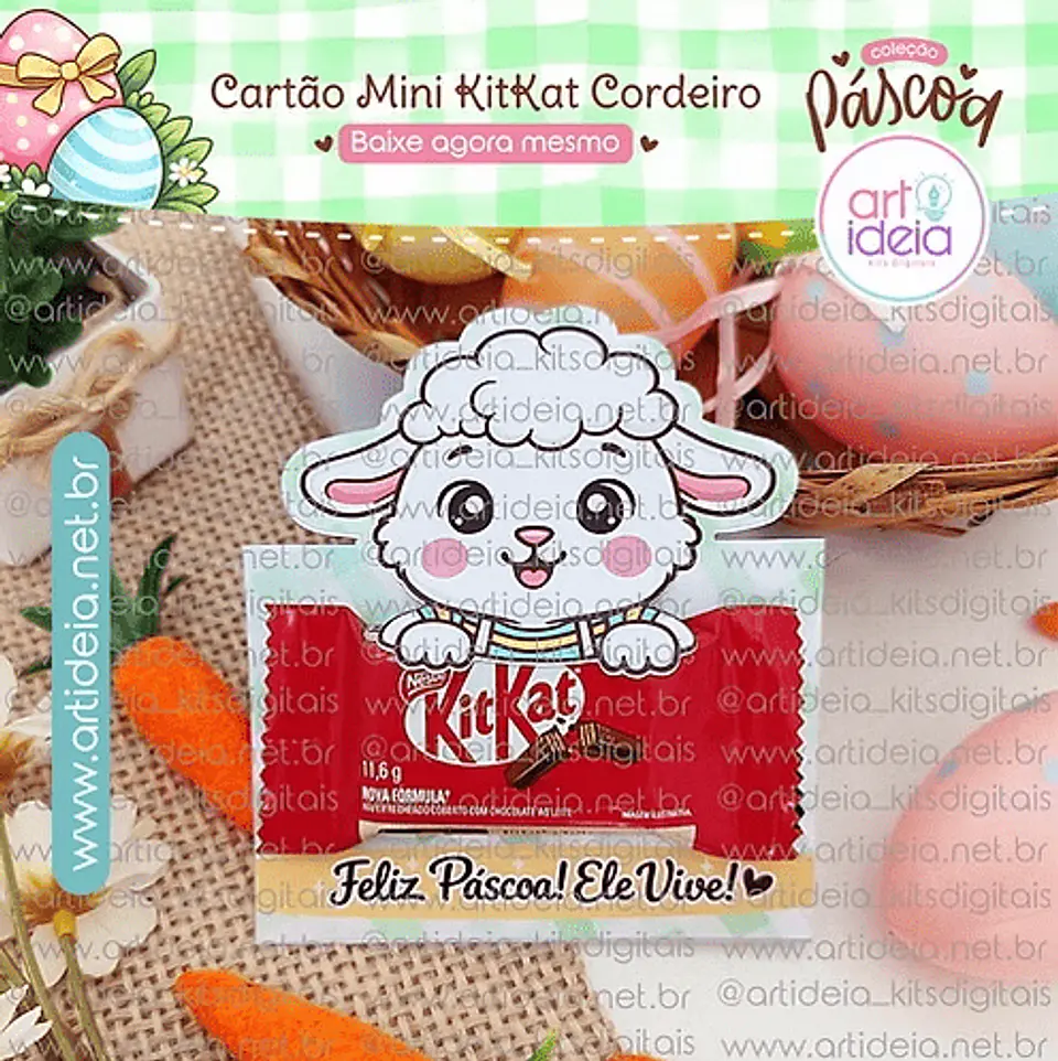 Arquivo Digital – Cartão Mini KitKat Cordeiro Páscoa 1