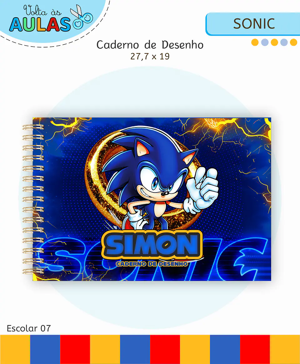 Arquivo Digital Kit Escolar Sonic 2026 3