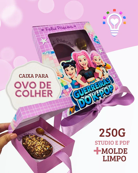 Arquivo de Corte Caixa Ovo de Colher Guerreiras dos Kpop