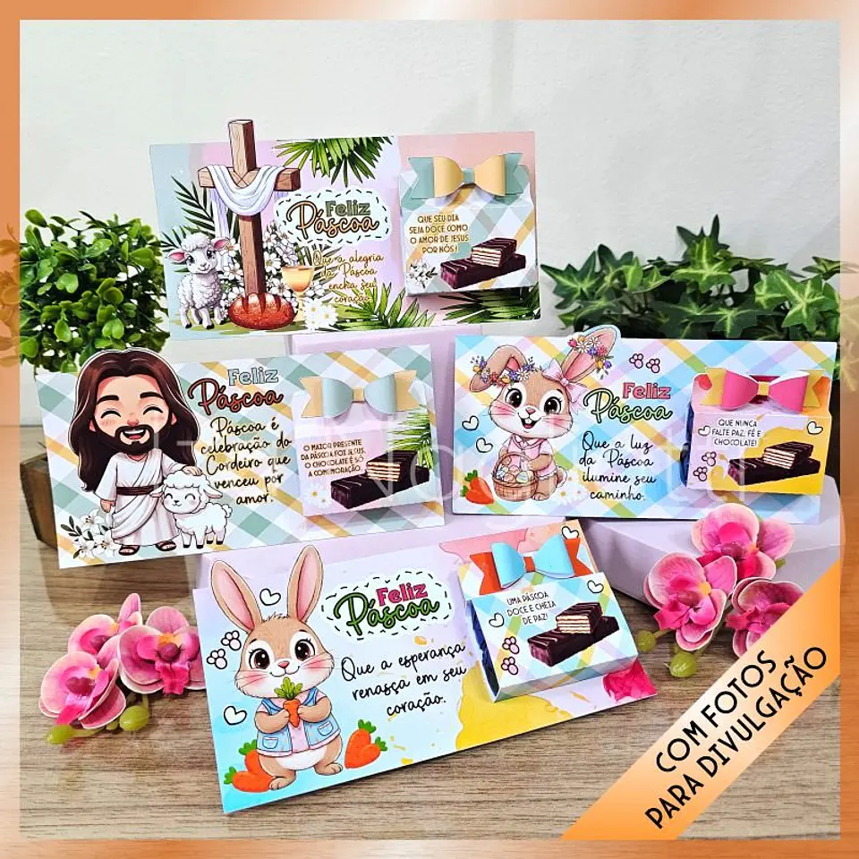 Arquivo de Corte 4 Cards para Bis Páscoa 1