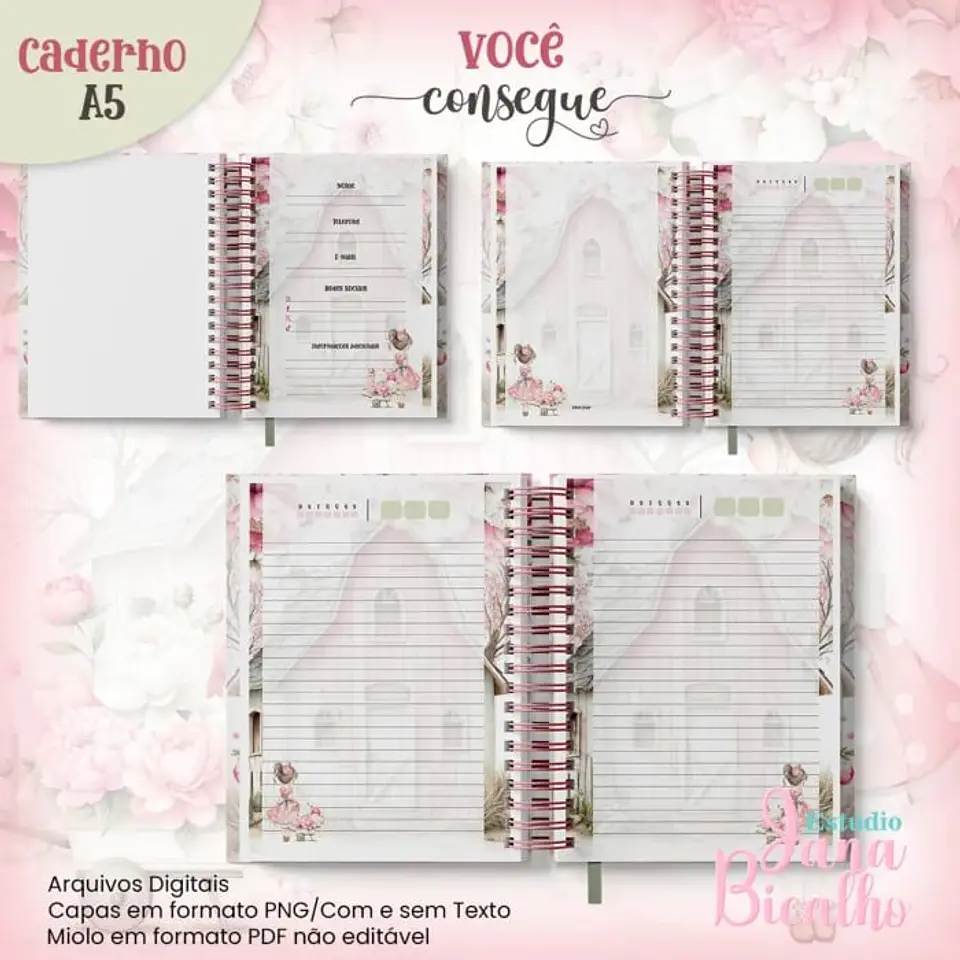 Encadernação Caderno A5 Você Consegue Arquivo Digital 1