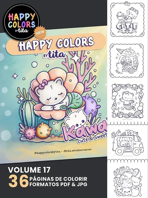 Arquivo Digital Happy Colors Volume 17 - Kawaii