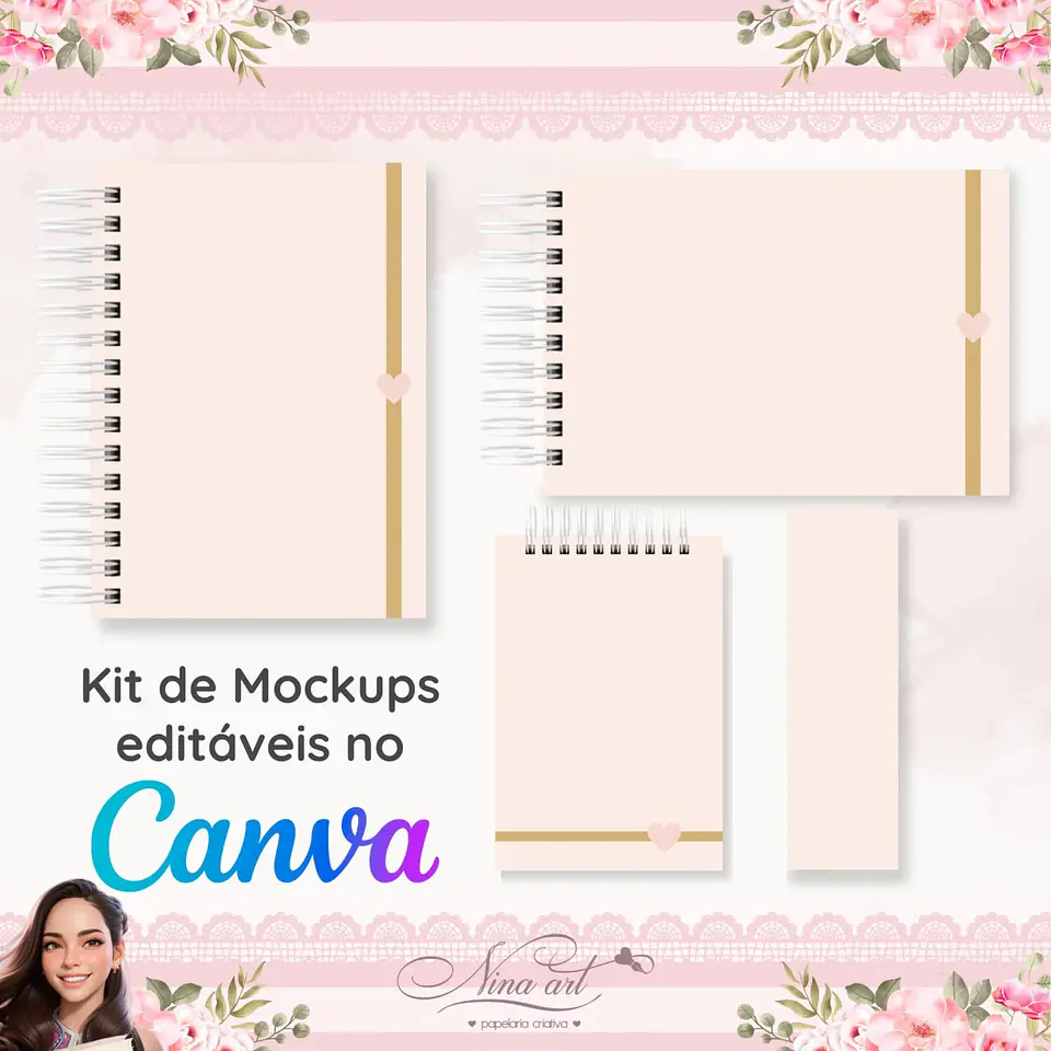 Arquivo Digital Mockups Páginas Extras para Caderneta de Saúde Canva 2