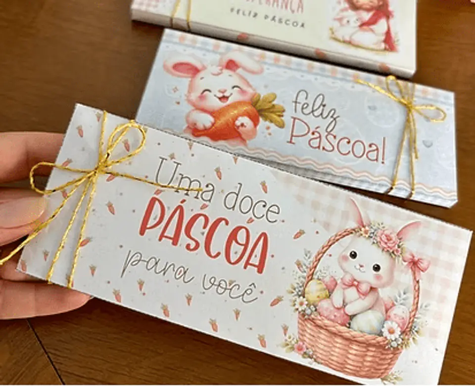 Caixa para Barra de Chocolate Pascoa Arquivo Digital 1
