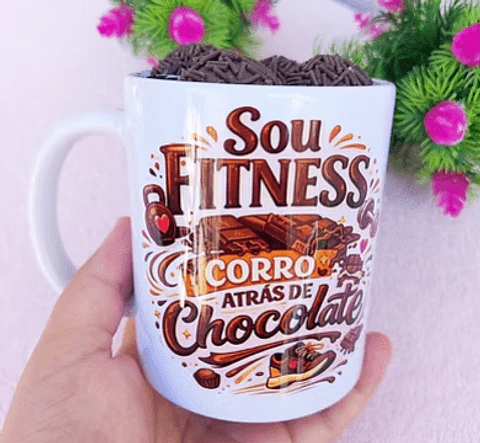Sublimação Caneca Sou Fitness Arquivo Digital