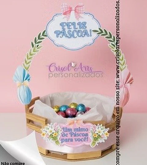 Arquivo de Corte Cesta Tradicional Páscoa