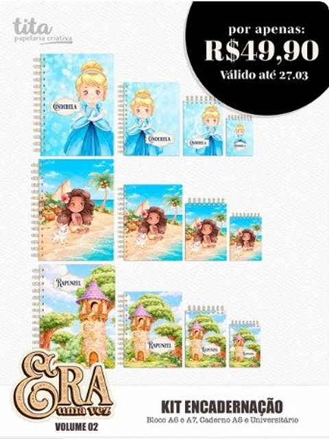 Arquivo Digital Era uma vez - Kit Encadernação Vol 2