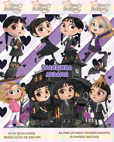 Kit Digital - Wandinha Addams