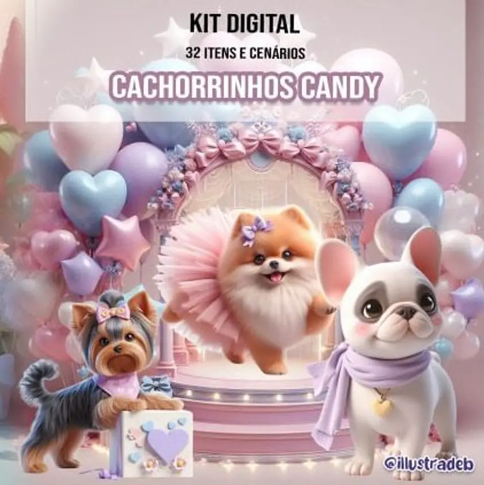 Kit Digital Cachorrinhos Candy 1