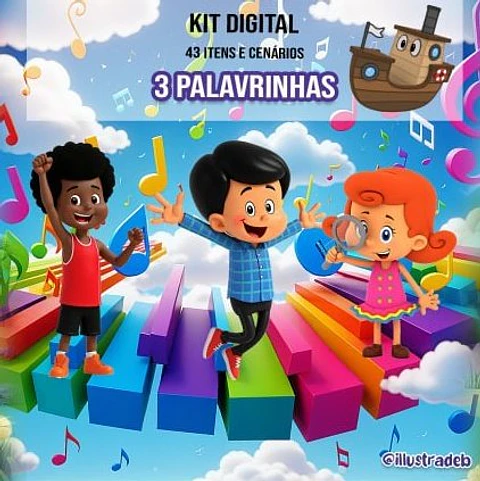 Kit Digital 3 Palavrinhas