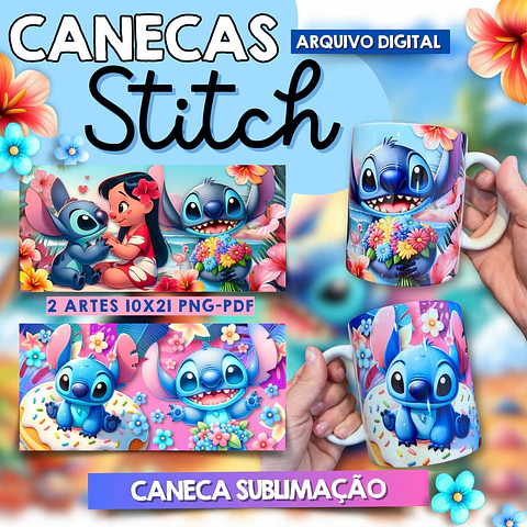 Estampas para Caneca – Stitch – Sublimação