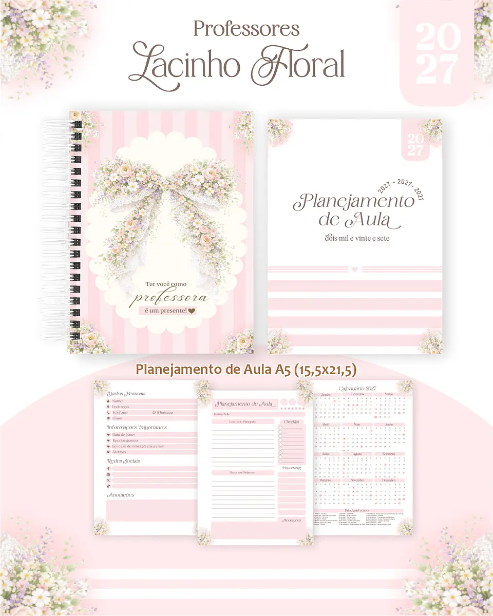 Dia dos Professores – Lacinho Floral 2027 3