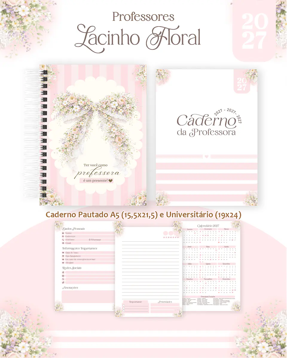 Dia dos Professores – Lacinho Floral 2027 4