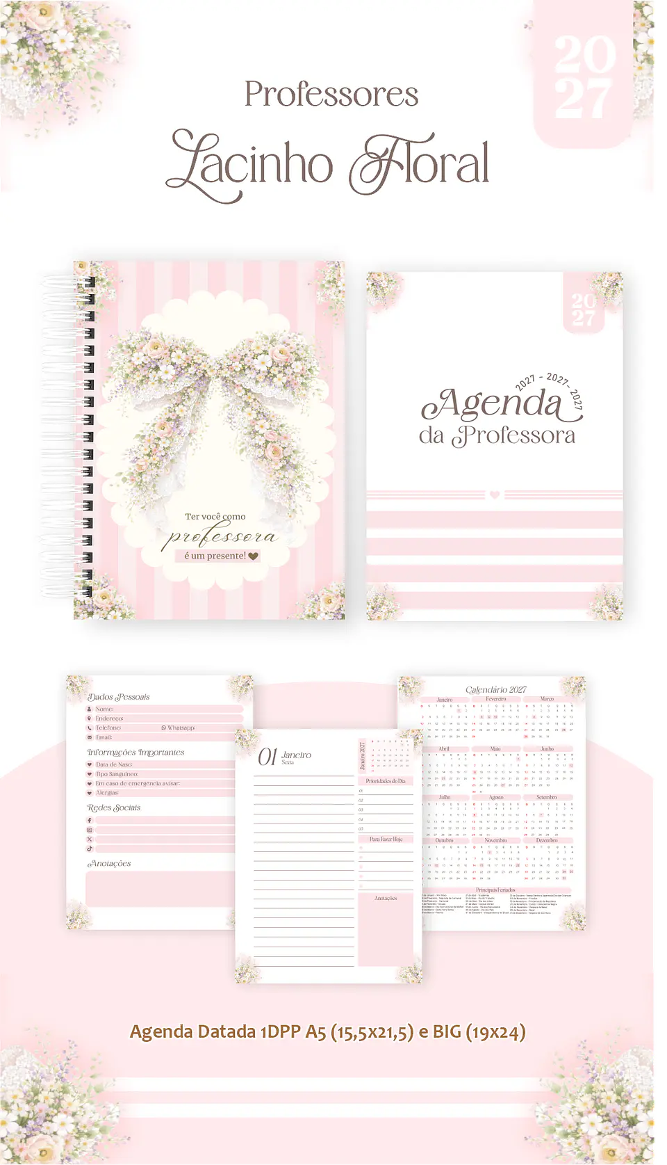 Dia dos Professores – Lacinho Floral 2027 9
