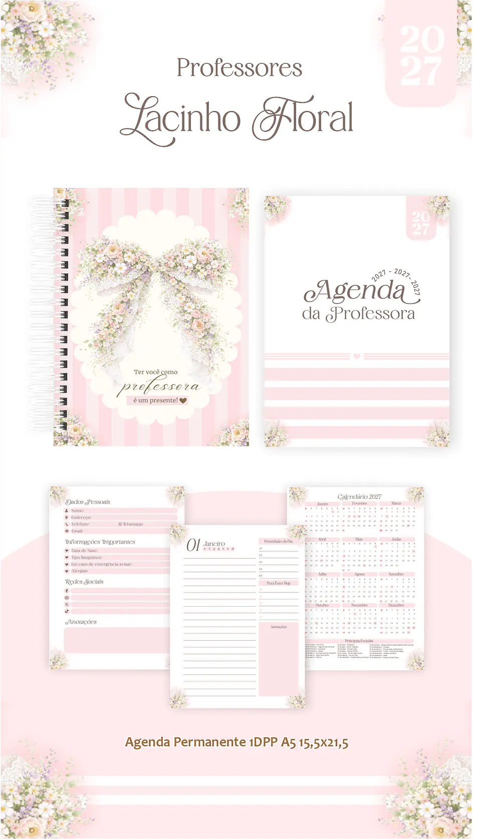 Dia dos Professores – Lacinho Floral 2027 10
