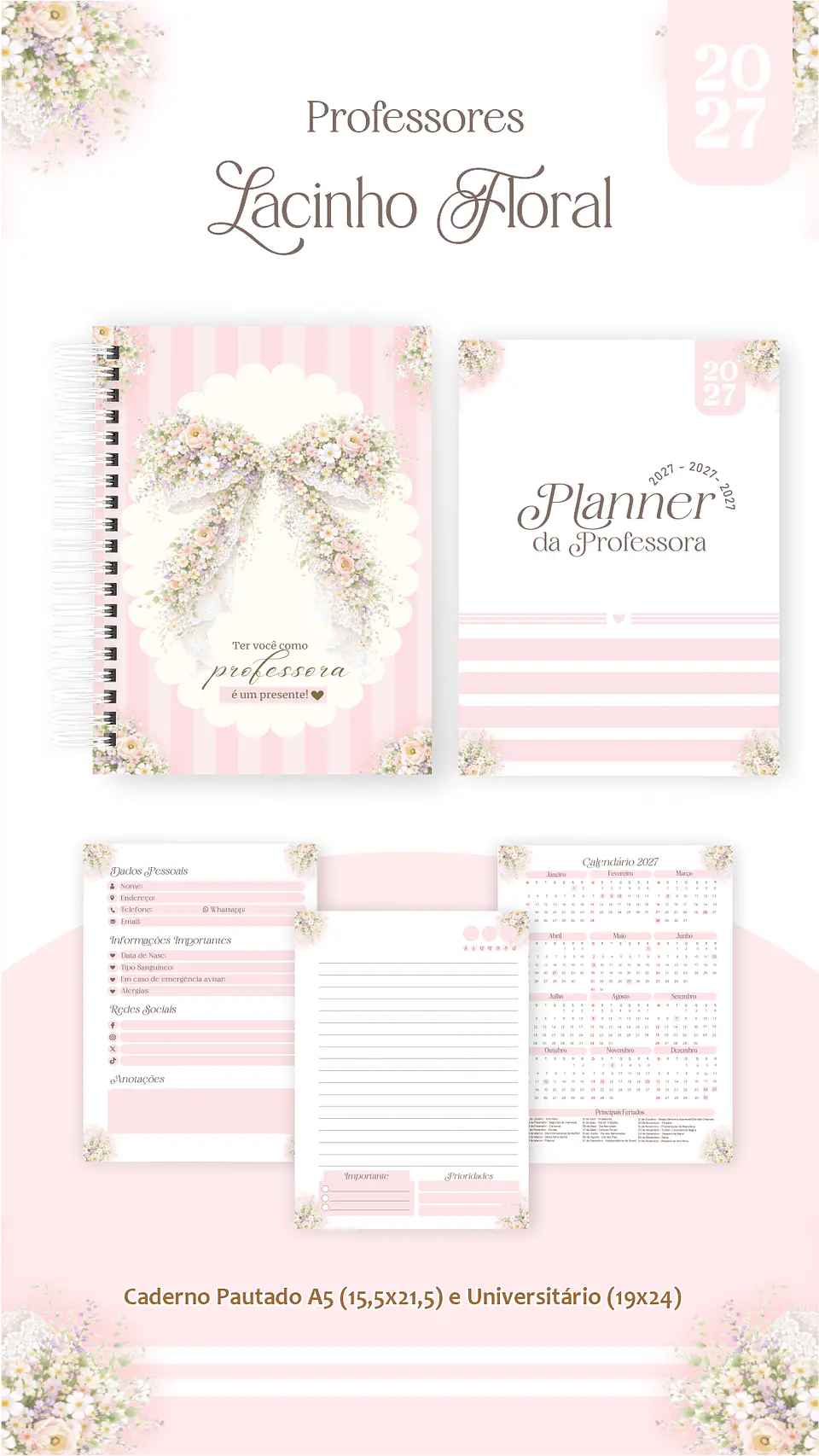 Dia dos Professores – Lacinho Floral 2027 12