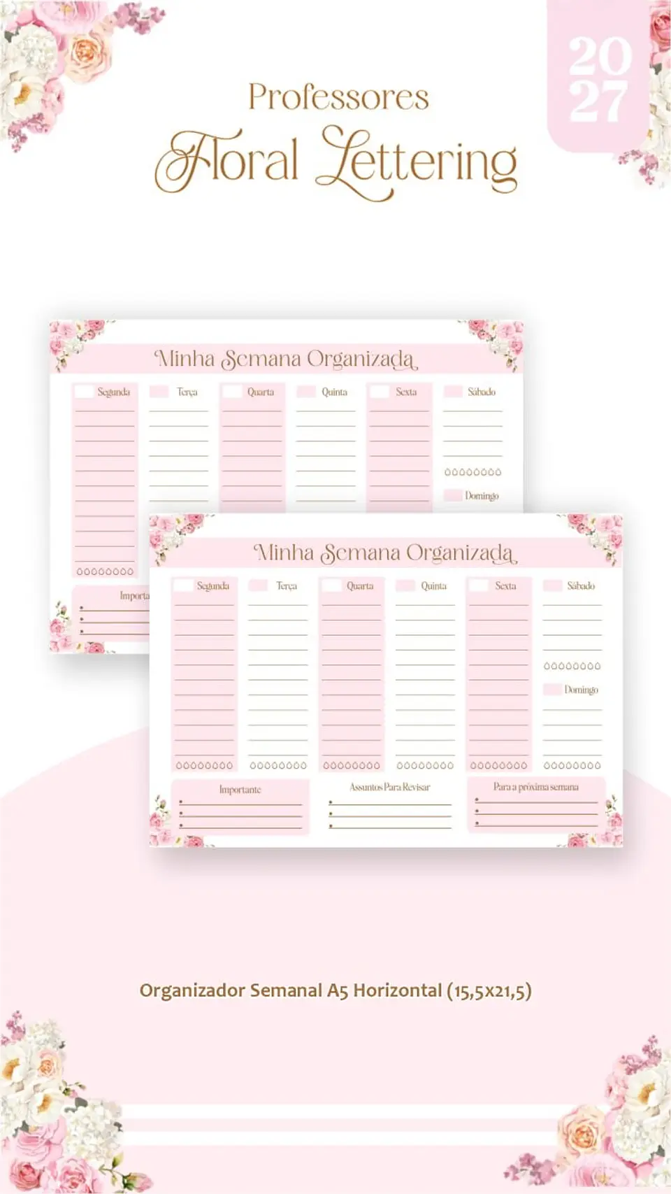 Dia dos Professores – Floral Delicado Lettering 2027 4