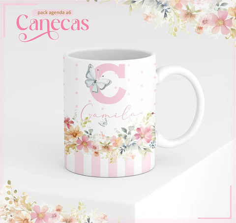 Agenda Permanente – A6 Floral Borboleta