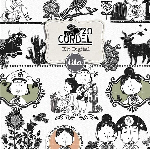 CORDEL 2.0 – COMBÃO ILUSTRAÇÕES + PAPÉIS - KIT COMPLETO
