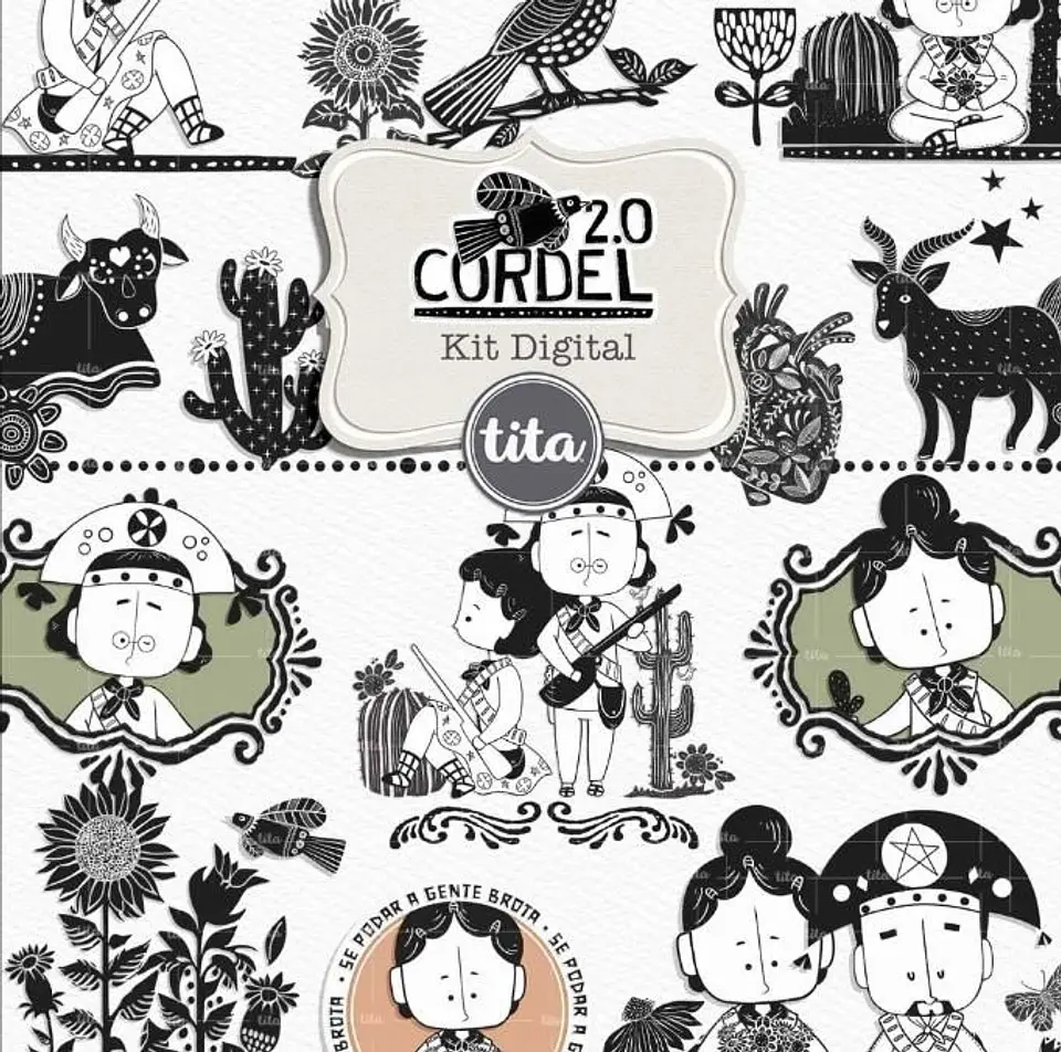 CORDEL 2.0 – COMBÃO ILUSTRAÇÕES + PAPÉIS - KIT COMPLETO 2