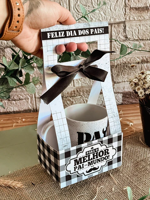 CAIXA SACOLA PARA CANECA E CHOPP - Dia dos Pais