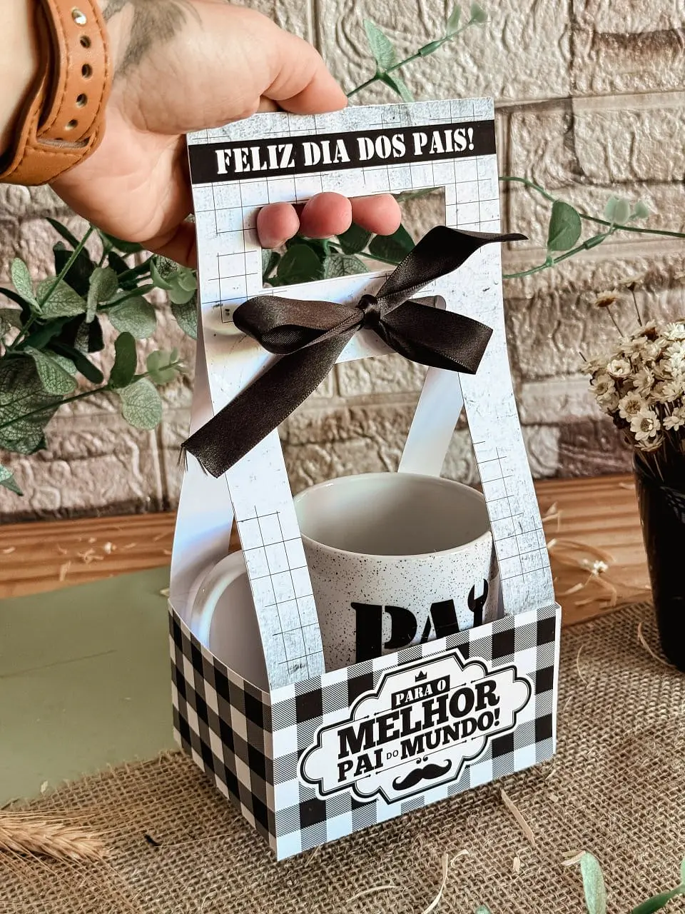 CAIXA SACOLA PARA CANECA E CHOPP - Dia dos Pais 2