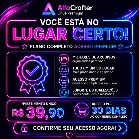 Acesso Drive Completo Alfacrafter +Cursos