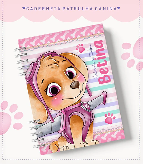 PATRULHA CANINA SKYE - Caderneta e Caneca