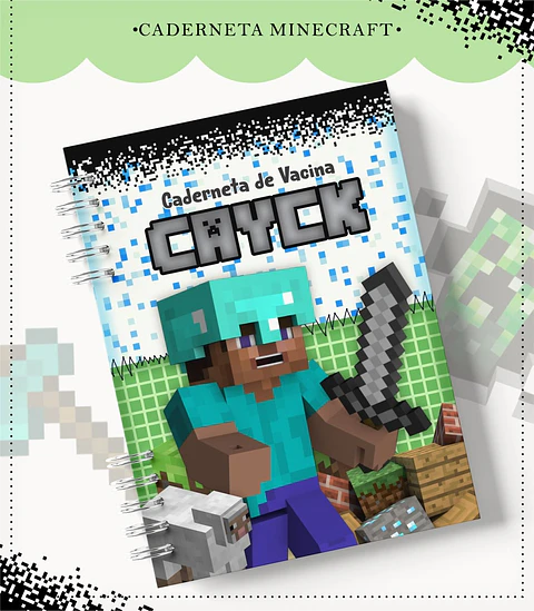 Arquivo Digital Caderneta e Caneca Minecraft